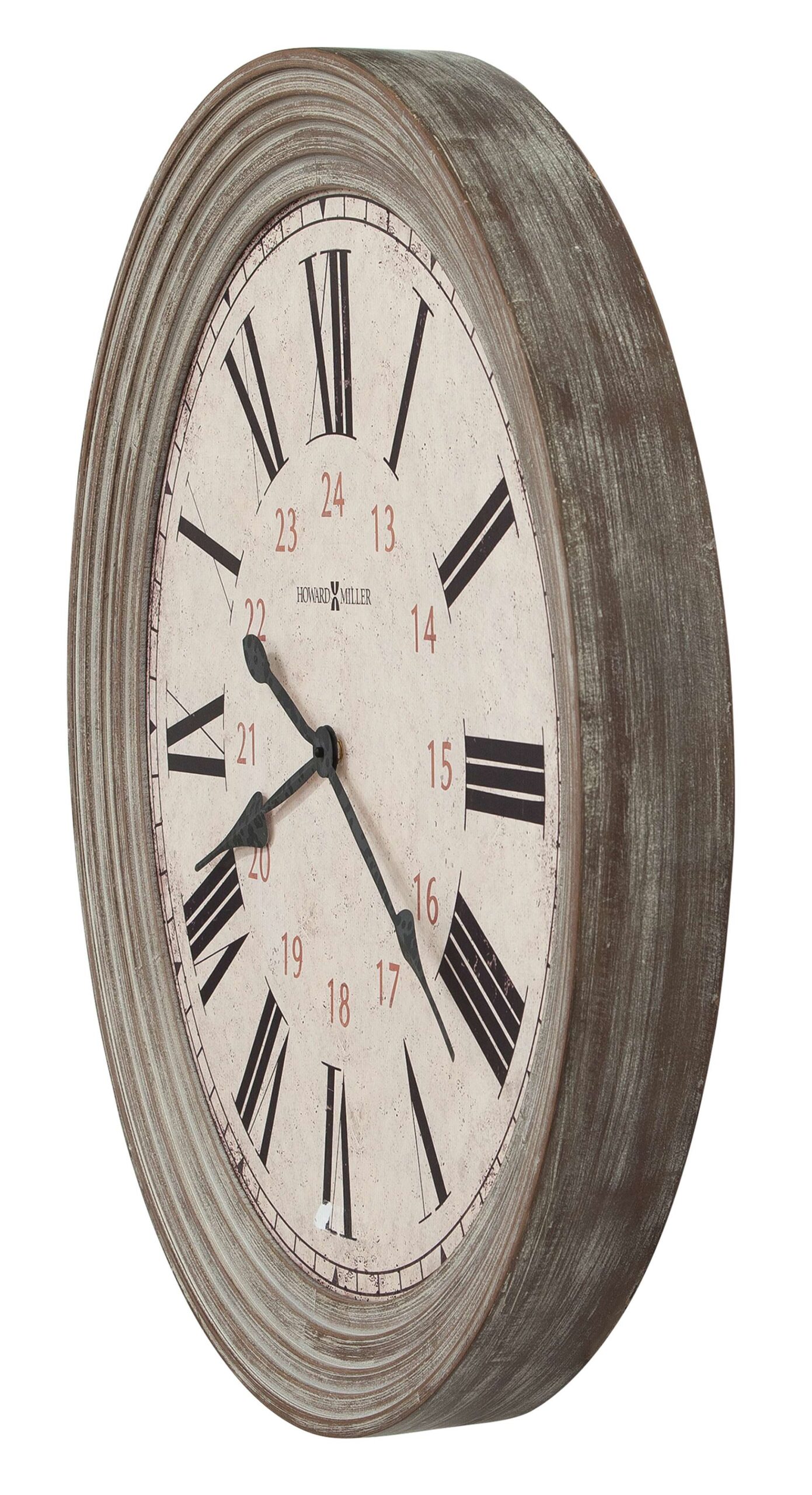 Reclaimed-Wood-Style Wall Clock — view 2