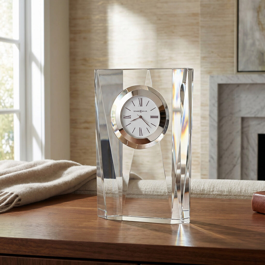 Faceted Crystal Table Clock — view 1