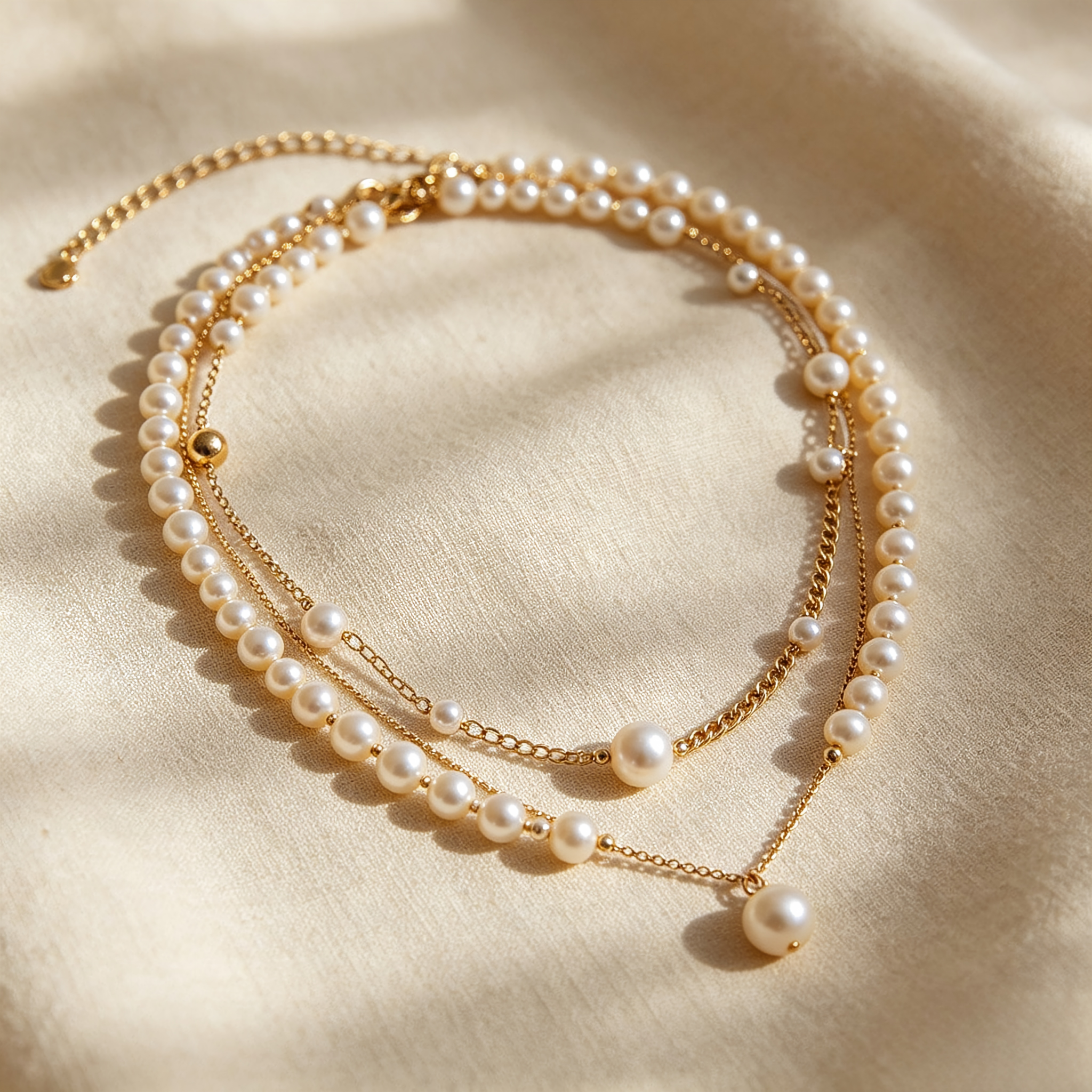 Delicate Layered Gold Chain Choker